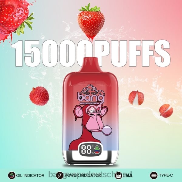 Bang Vape Deutschland - Bang Vape Digital Smart Screen 15000 Züge 25 ml 2B2XN11 Einweg