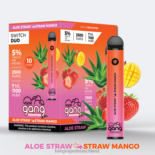 Bang Box Vape Price - Vape Gang Switch Duo 2 Geschmacksrichtungen (10er-Packung) 2B2XN38 Aloe-Erdbeere - Erdbeer-Mango