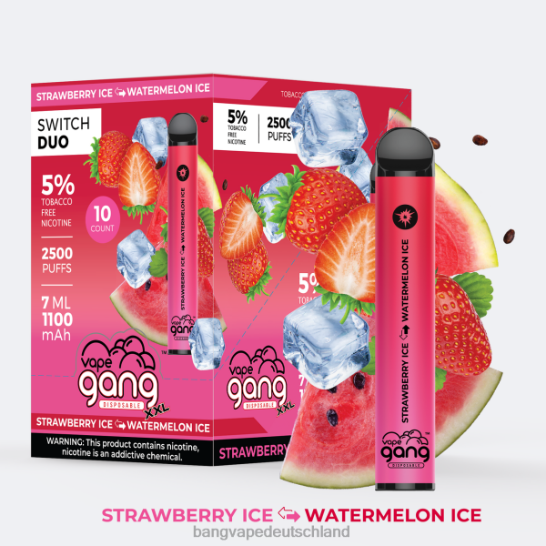 Gang Vape Price - Vape Gang Switch Duo 2 Geschmacksrichtungen (10er-Packung) 2B2XN47 Erdbeereis – Wassermeloneneis