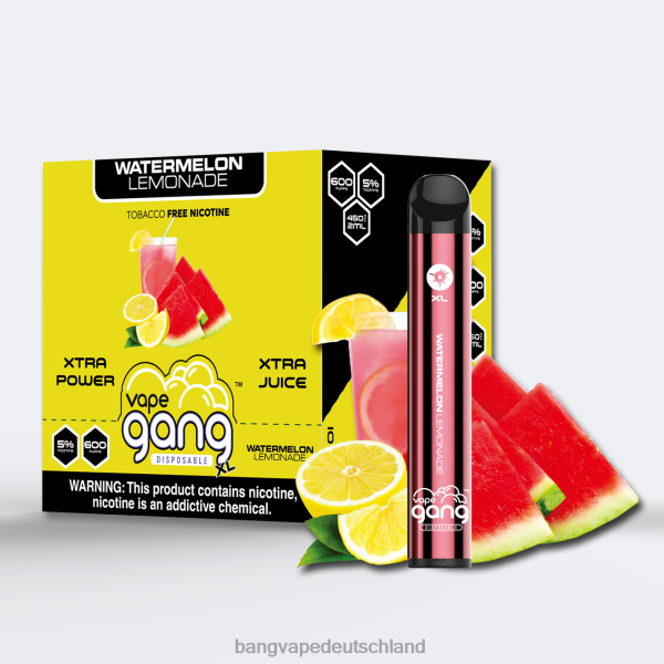 Bang Vape Berlin - Vape Gang XL Einweg-Vaporizer 600 Züge (10er-Packung) 2B2XN65 Wassermelonenlimonade