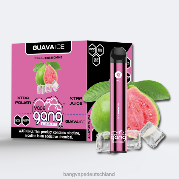 Best Bang Vape Flavor - Vape Gang XL Einweg-Vaporizer 600 Züge (10er-Packung) 2B2XN72 Guaveneis